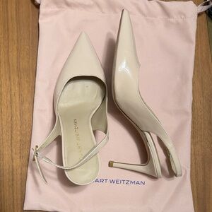 Stuart  Weitzman Power Slingbacks in pink nude 36